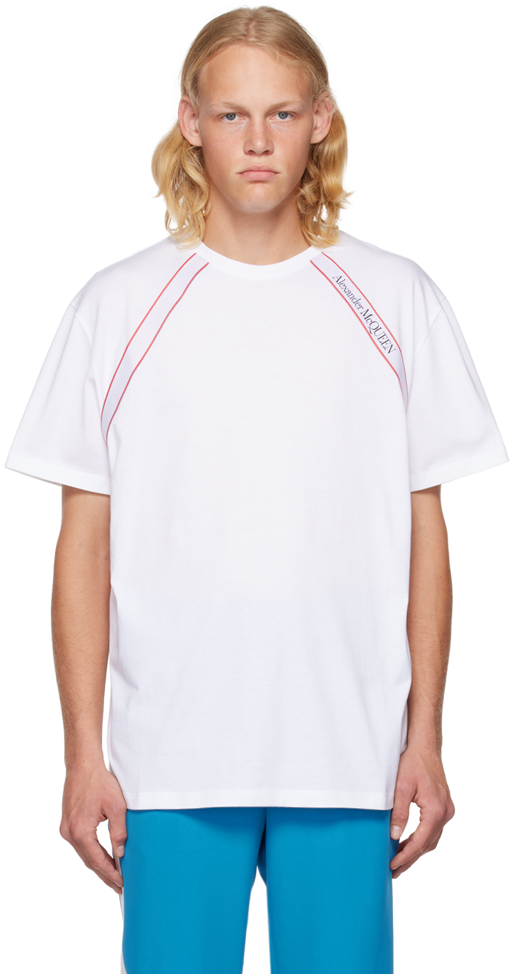 Alexander McQueen White Selvedge Tape T-Shirt