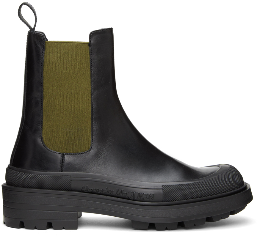 Alexander Mcqueen Stack Chelsea-boots In Black