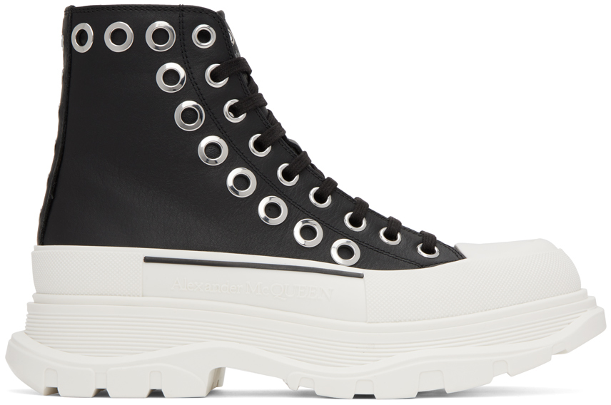 Black Tread Slick Sneakers