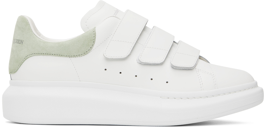 Alexander McQueen: White & Green Oversized Sneakers | SSENSE UK
