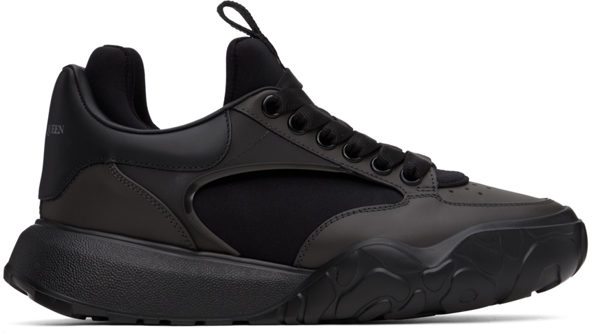 Alexander McQueen: Black Court Sneakers | SSENSE Canada