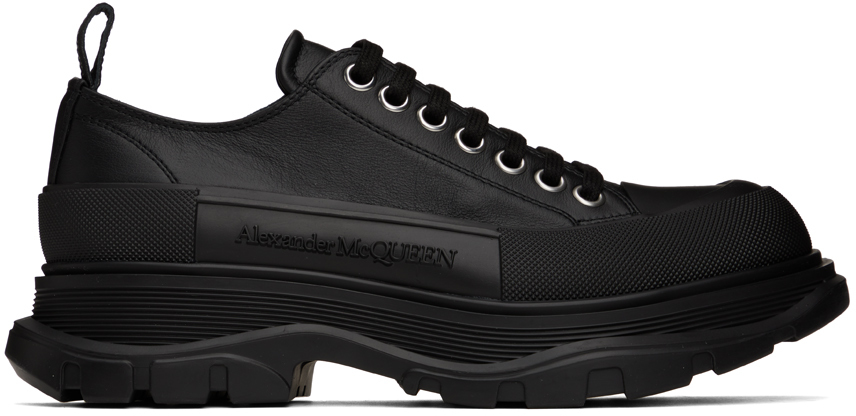 Alexander McQueen: Black Tread Slick Sneakers | SSENSE