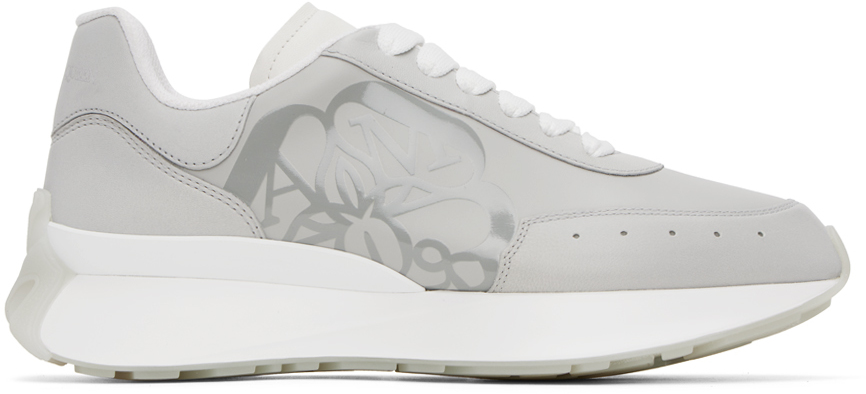 Alexander Mcqueen Seal Sprint Sneaker In 1637 L.co.gr./whi/si