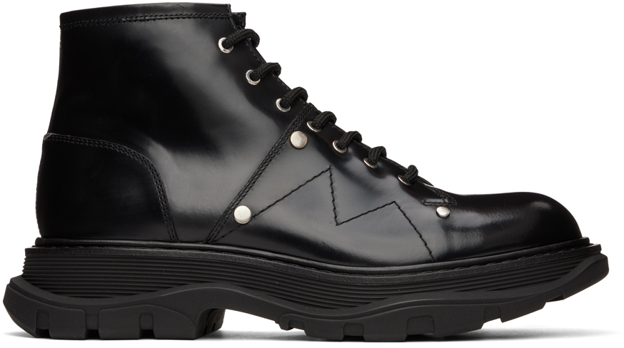 Black Tread Slick Boots