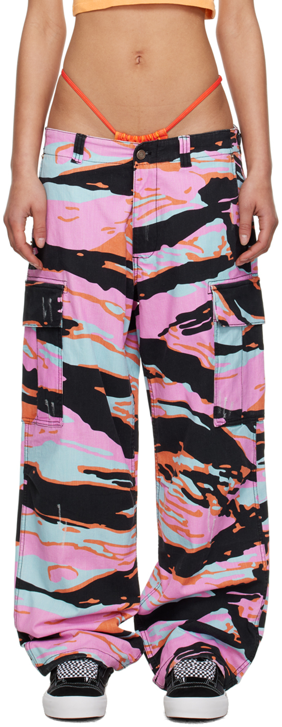 Pink & Black Camouflage Trousers