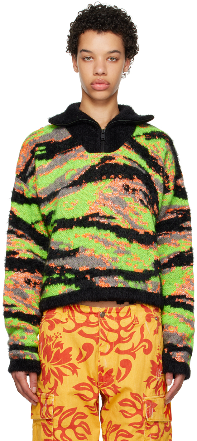 Multicolor Tiger Turtleneck