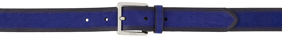 Paul Smith Black & Blue Leather Belt