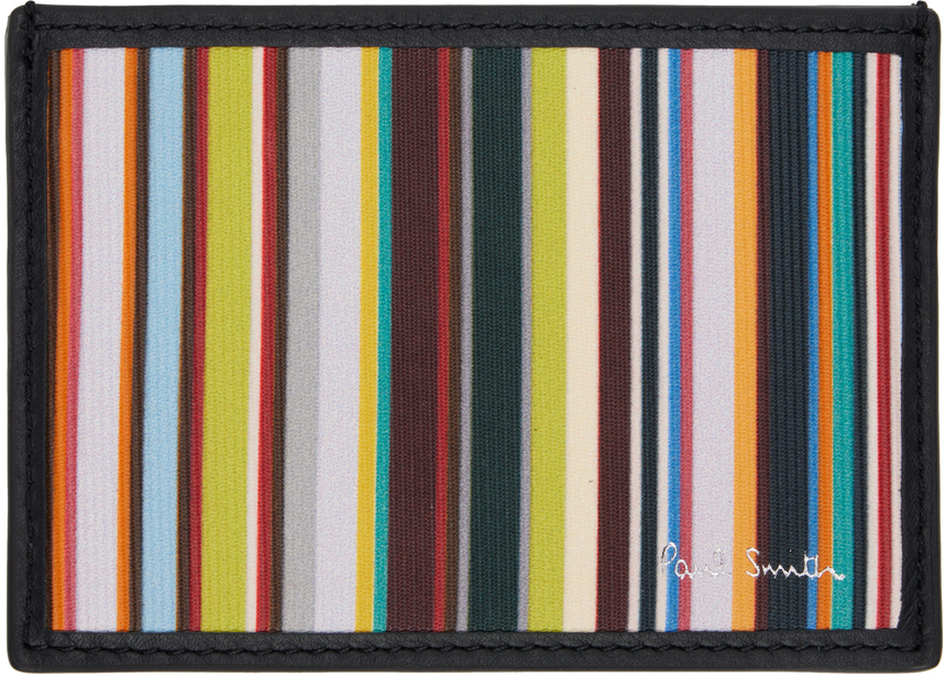 Paul Smith Multicolor Signature Stripe Card Holder In Multicolour