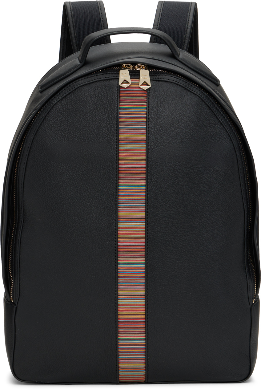 Paul Smith: Black Signature Backpack | SSENSE