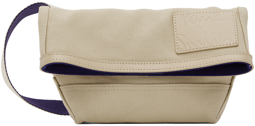 Paul Smith - Leather-Trimmed Canvas Messenger Bag - Blue Paul Smith