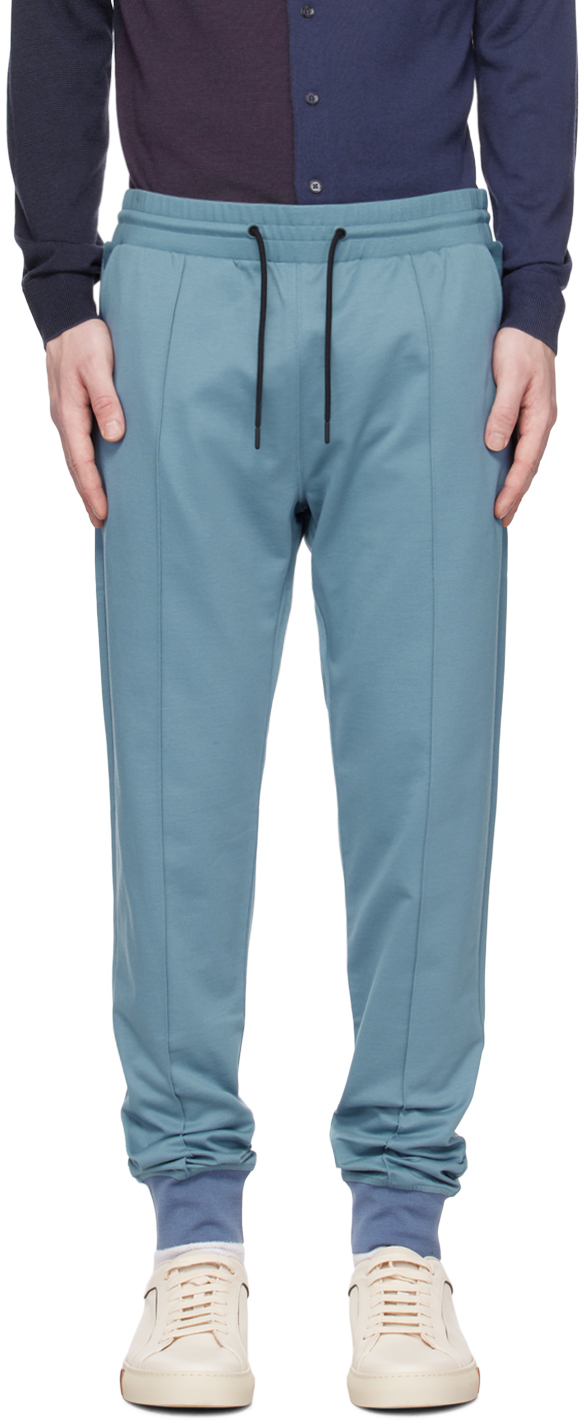 Paul Smith Blue Drawstring Lounge Pants In 43 Blues