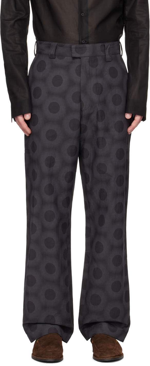 Black Polka Dot Trousers