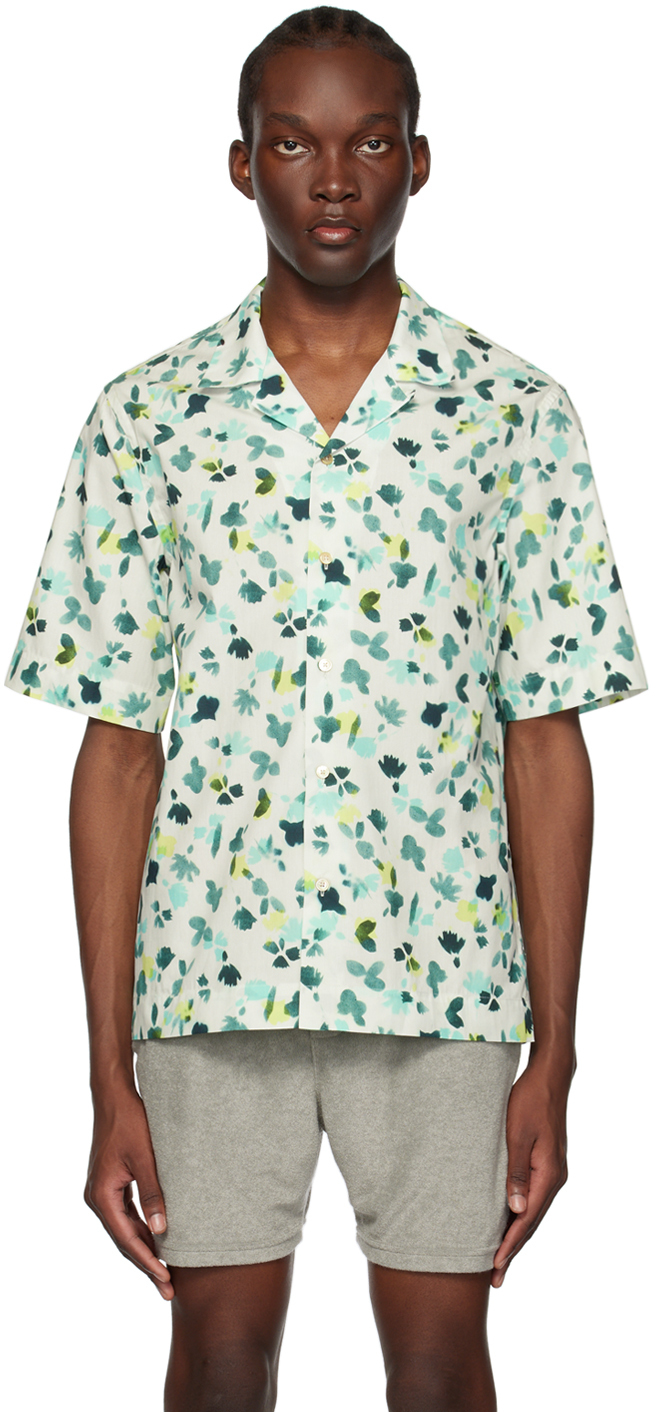 Paul Smith 'city Garden' Short-sleeve Shirt In 32 Greens