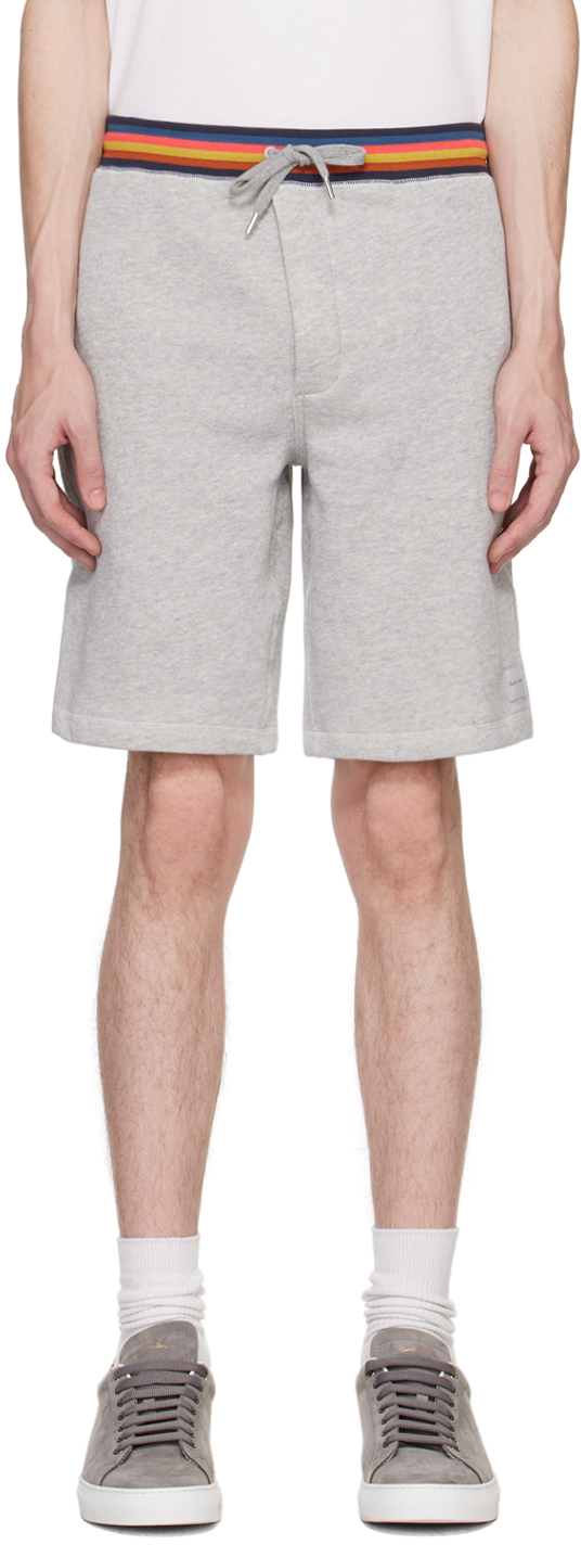 Gray Artist Stripe Shorts