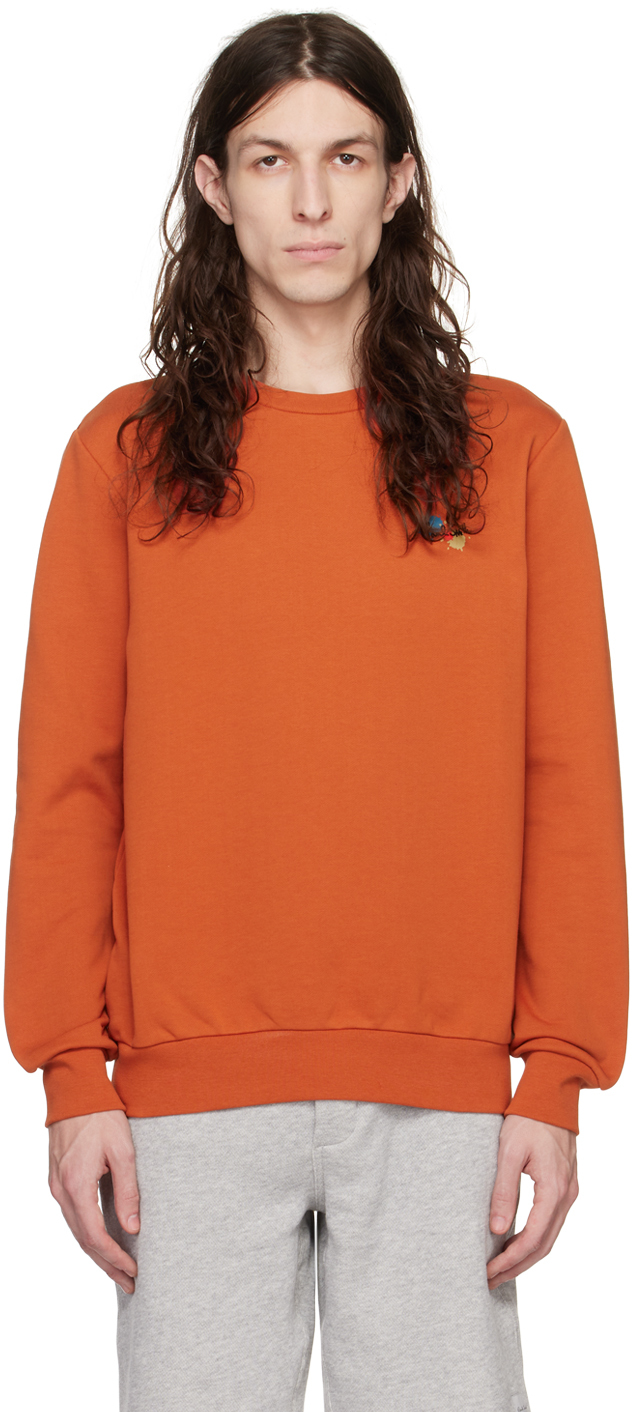 Paul Smith Orange Paint Splatter Sweatshirt In 19 Oranges