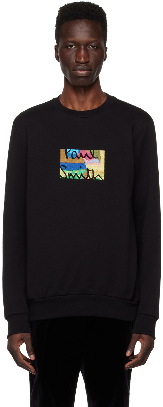 Paul Smith Black Embroidered Sweatshirt In 79 Blacks