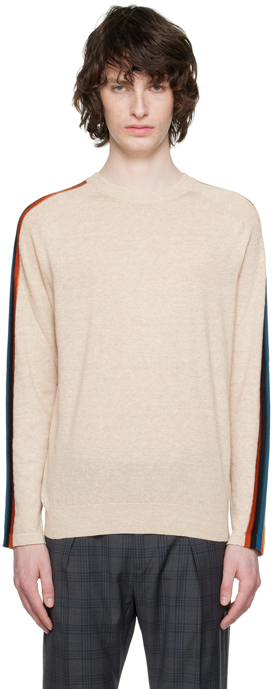 Paul Smith Beige Artist Stripe Sweater In 08 Whites