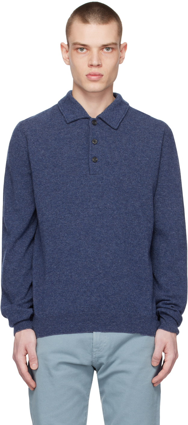Ps By Paul Smith Men's Polo in Cotone Blue main image 1
