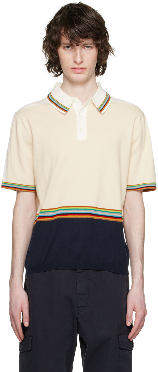 Paul Smith Signature Stripe Short-sleeve Polo Shirt In Multicolor