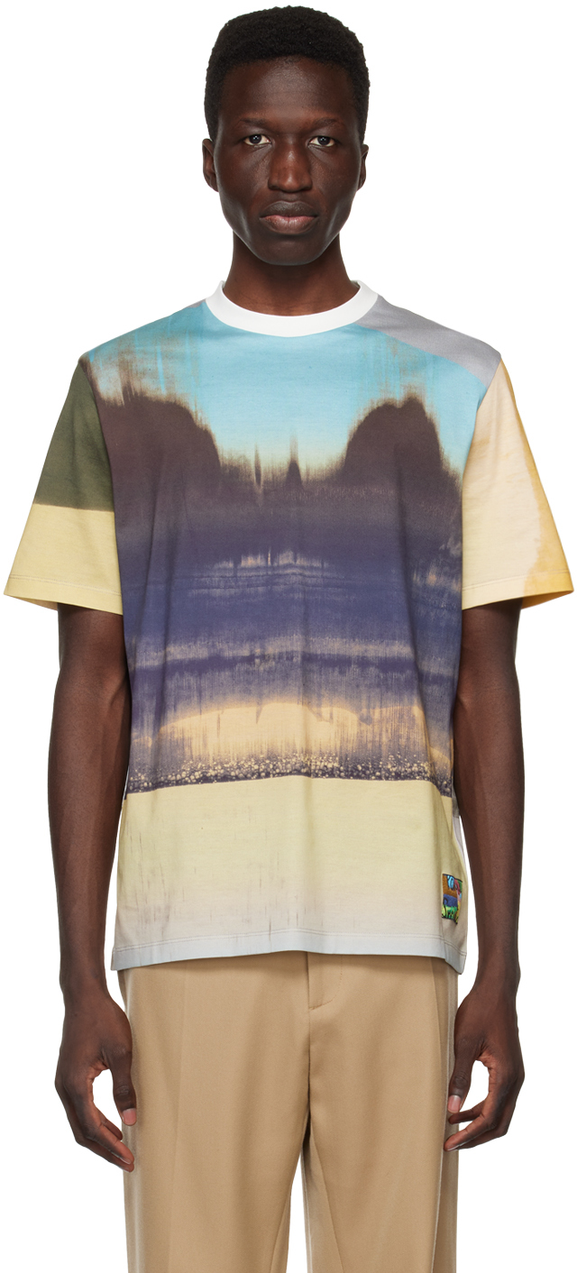 Paul Smith Multicolor Geometric T-shirt In 01 Whites