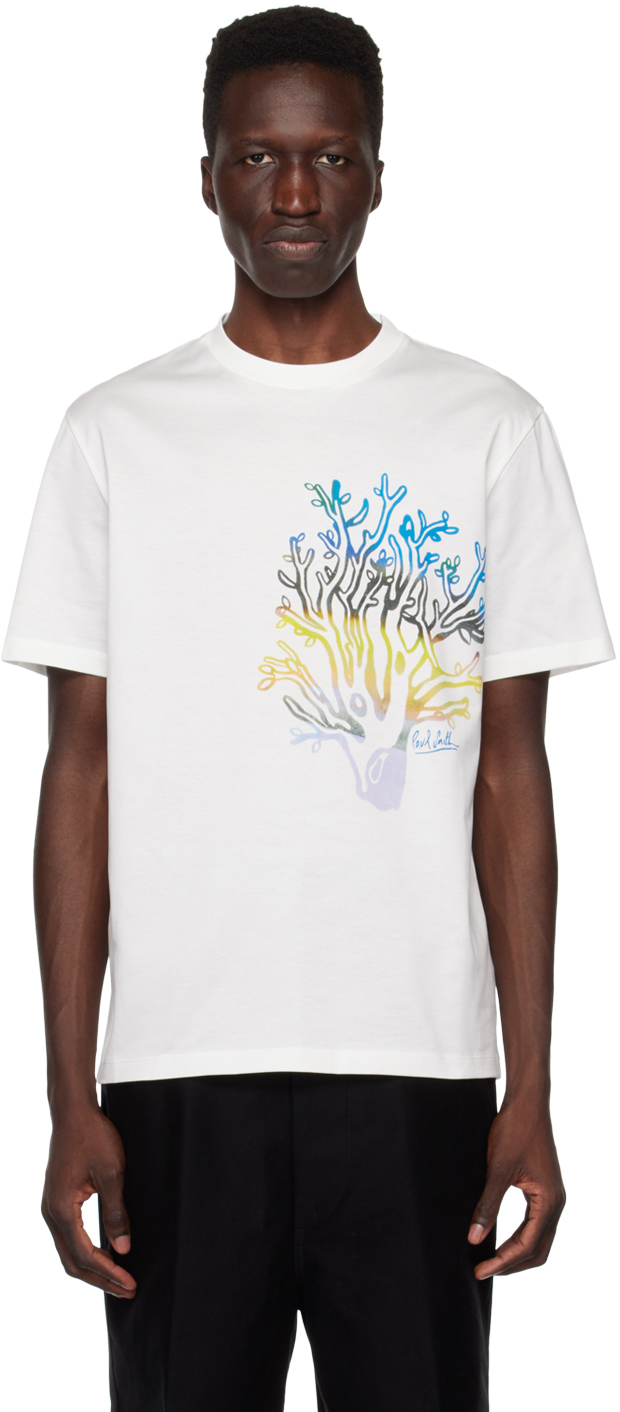 Paul Smith: White Tree T-Shirt | SSENSE