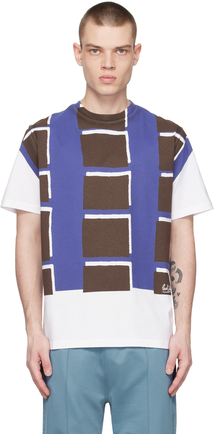 Paul Smith White Check T-shirt In 01 Whites