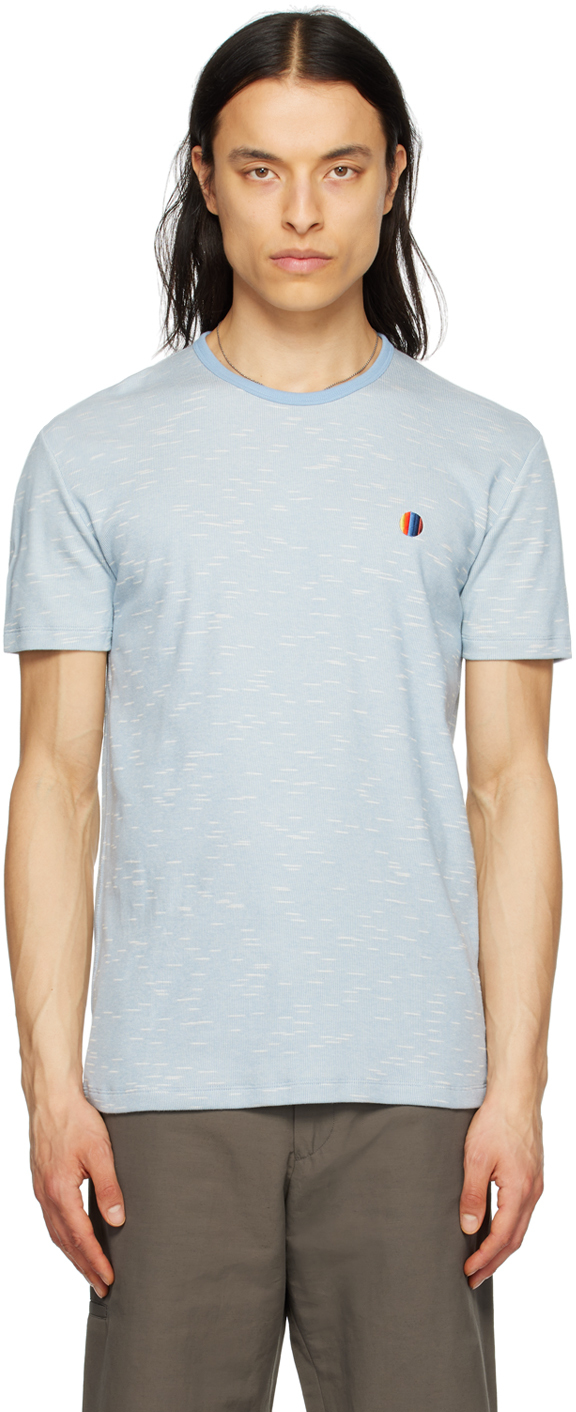 Paul Smith Blue Embroidered T-shirt In 42 Blues