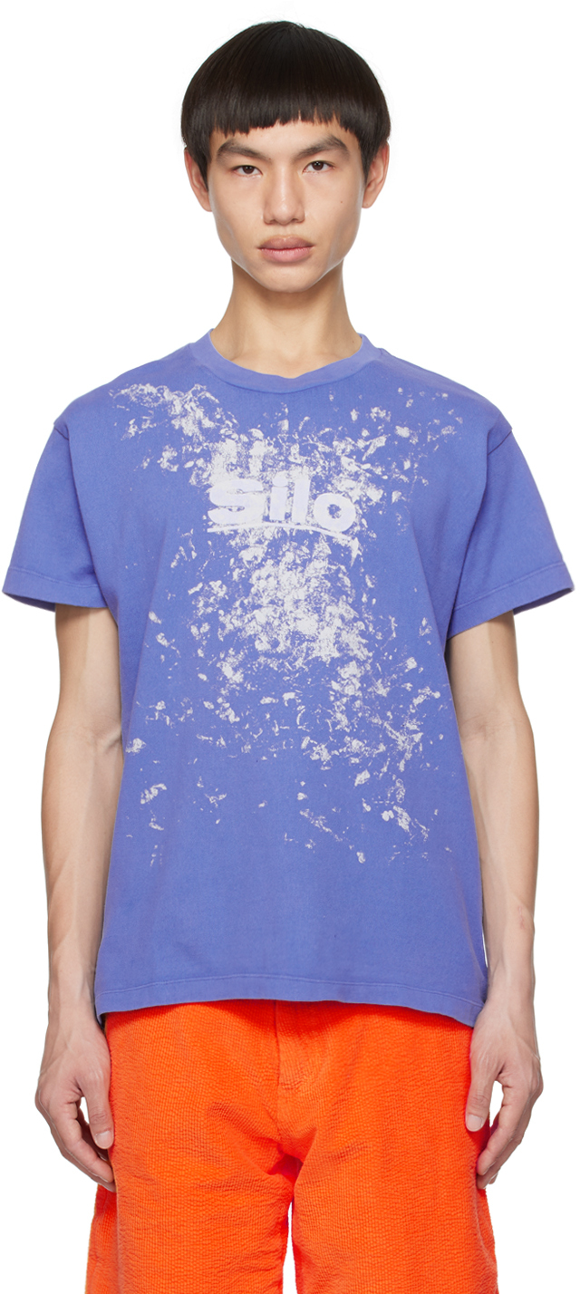 Shop Erl Blue 'silo' T-shirt