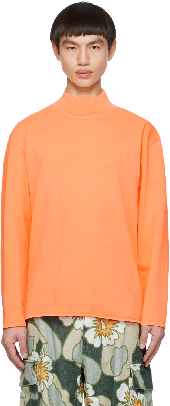 Erl Orange 'sun' Long Sleeve T-shirt