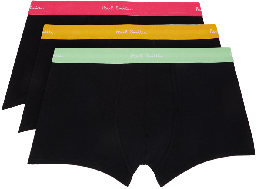Shop Paul Smith Three-pack Black Boxers In 79 Blacks
