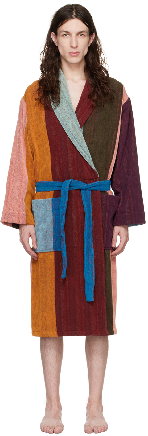Shop Paul Smith Multicolor Artist Stripe Robe In Multicolour