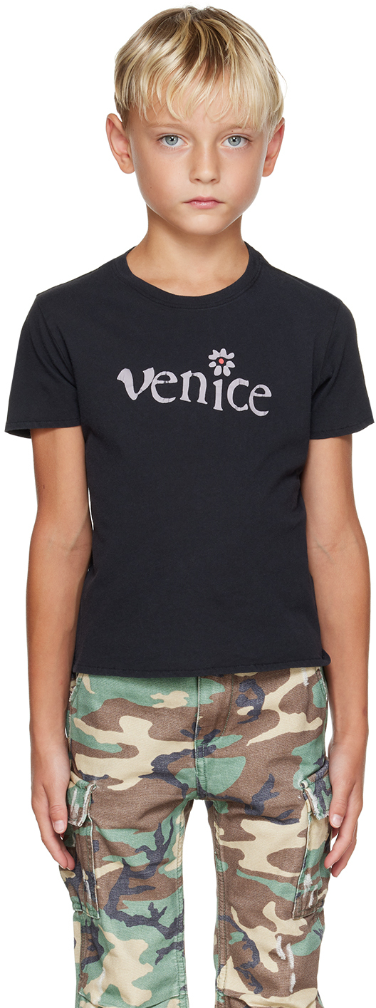 Erl Kids Black 'venice' T-shirt