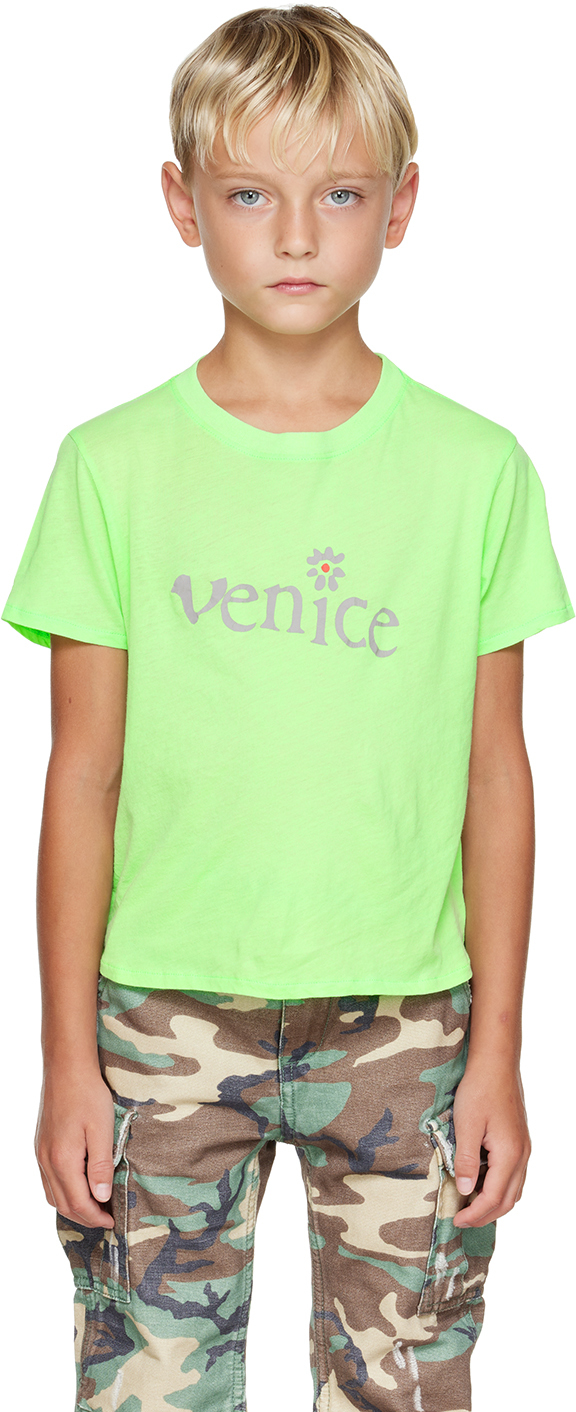 Erl Kids Green 'venice' T-shirt