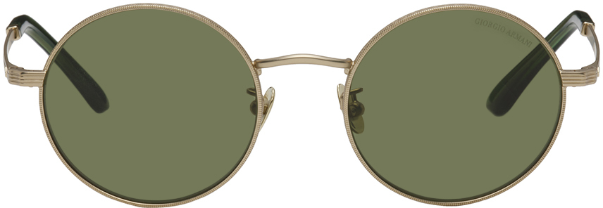Giorgio Armani Gold Round Sunglasses