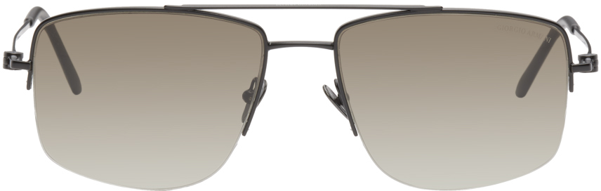 Giorgio Armani Black Aviator Sunglasses