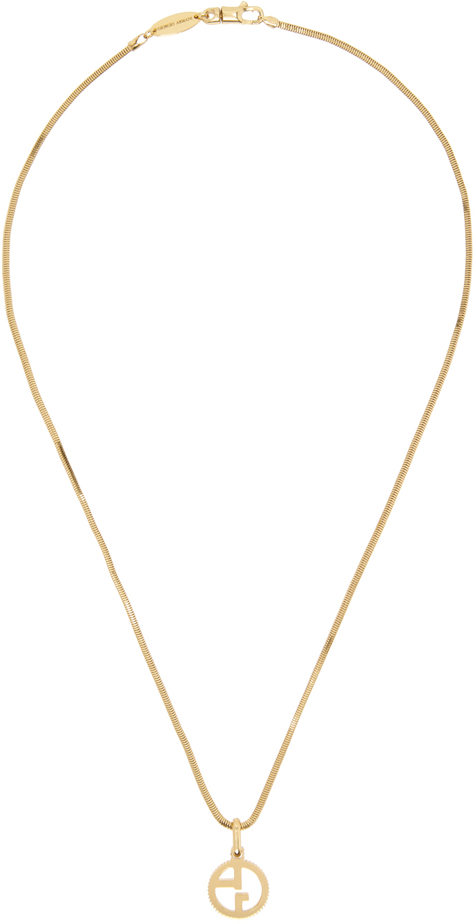 Giorgio Armani Gold Logo Necklace