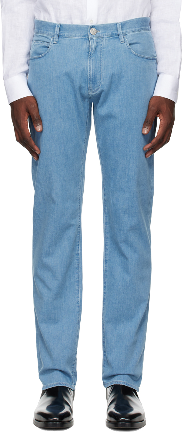 Giorgio Armani Blue Slim-Fit Jeans