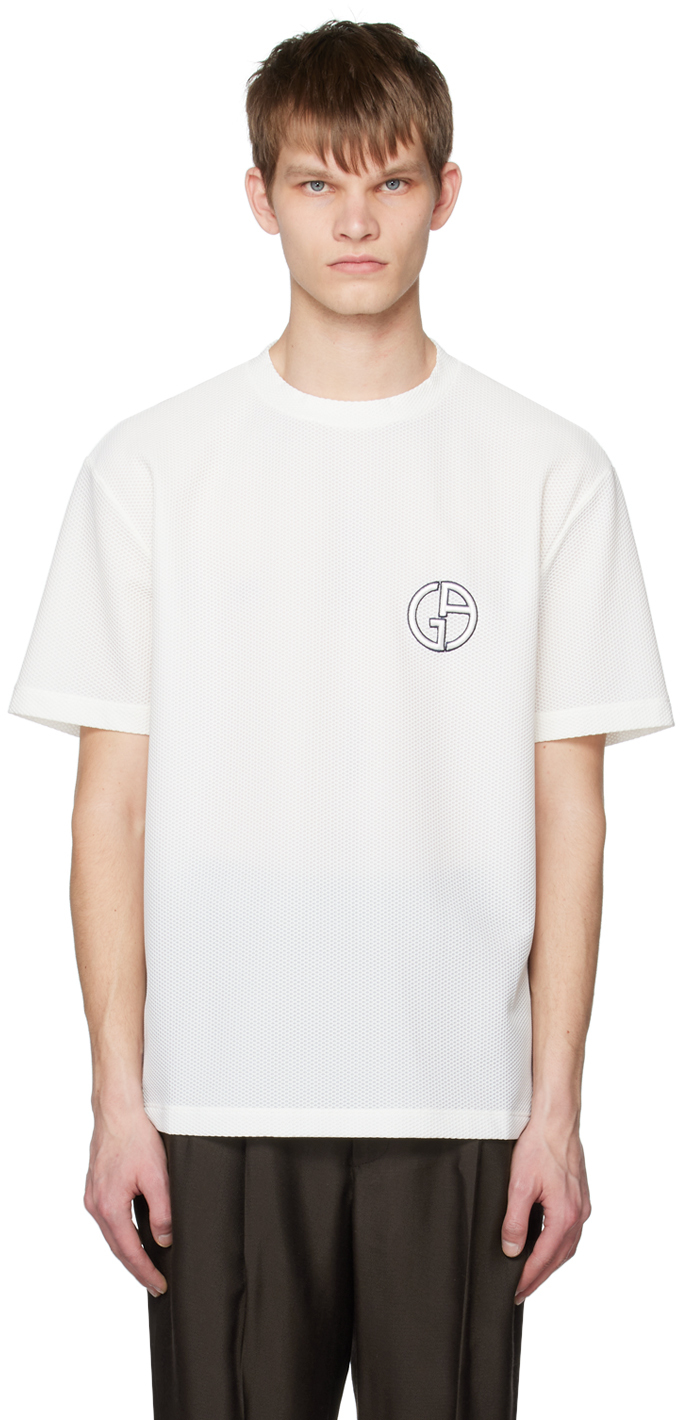 Giorgio Armani: White Oversized T-Shirt | SSENSE UK