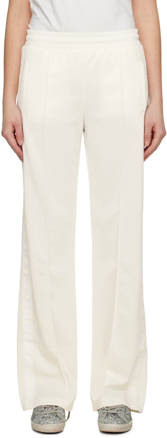 Golden Goose Off-white Dorotea Star Lounge Trousers In 20103 Papyrus