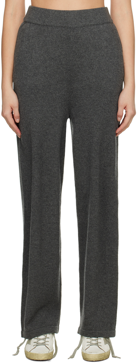 Golden Goose Grey Patch Lounge Trousers In 60255 Grey Melange