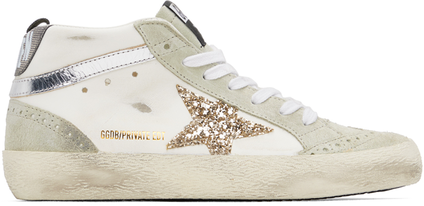 Golden Goose Ssense Exclusive White Mid Star Sneakers