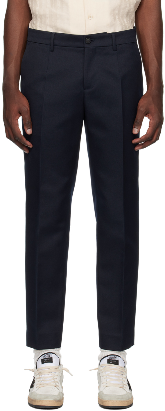 GOLDEN GOOSE NAVY MILANO TROUSERS