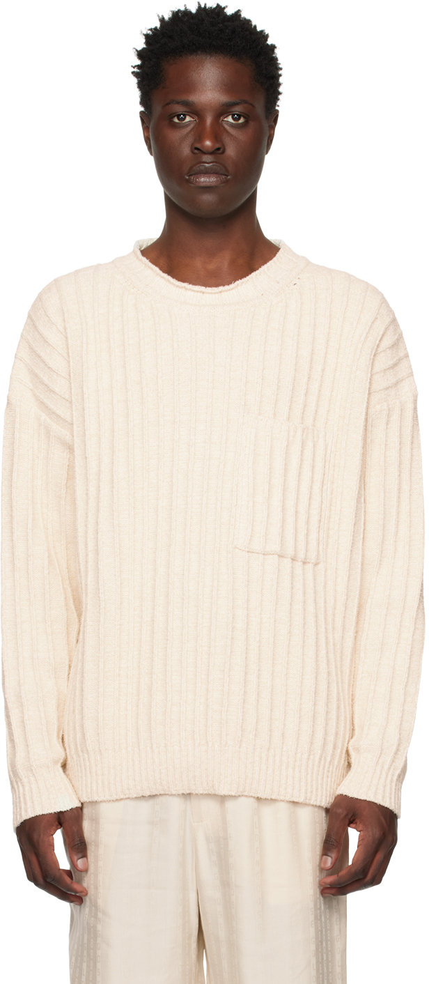 Golden Goose: Off-White Patch Pocket Sweater | SSENSE