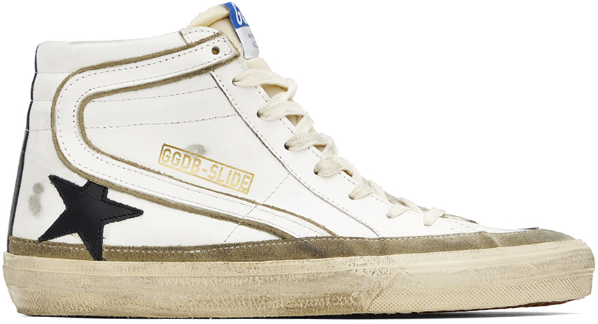 White Slide Sneakers by Golden Goose on Sale