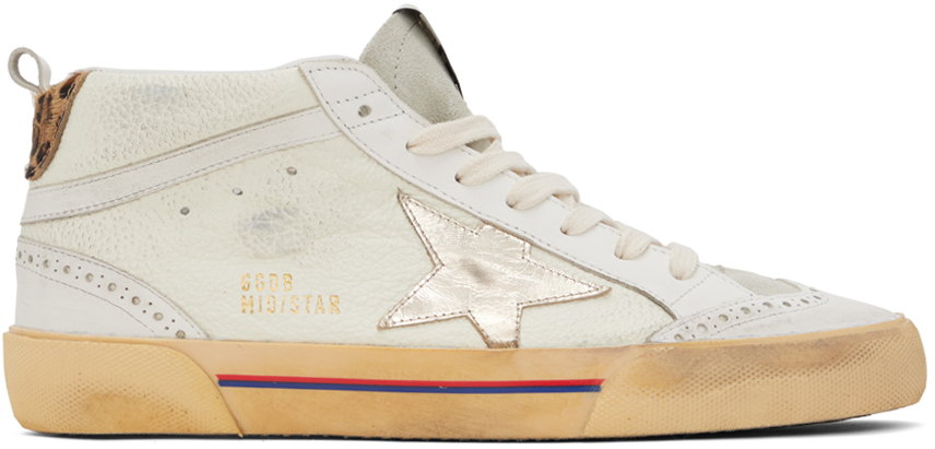 Golden Goose: Off-White Mid Star Sneakers | SSENSE Canada