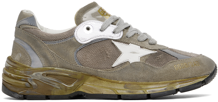 Golden Goose Taupe Dad-Star Sneakers