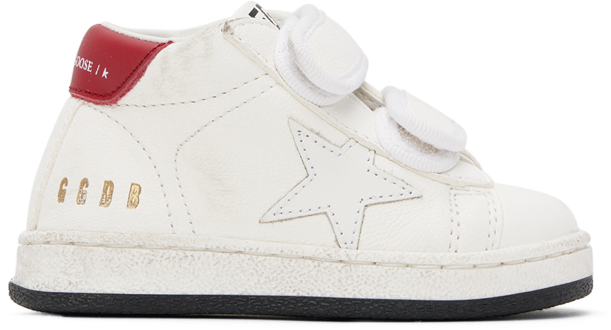 Golden Goose Kids June touch-strap sneakers - White