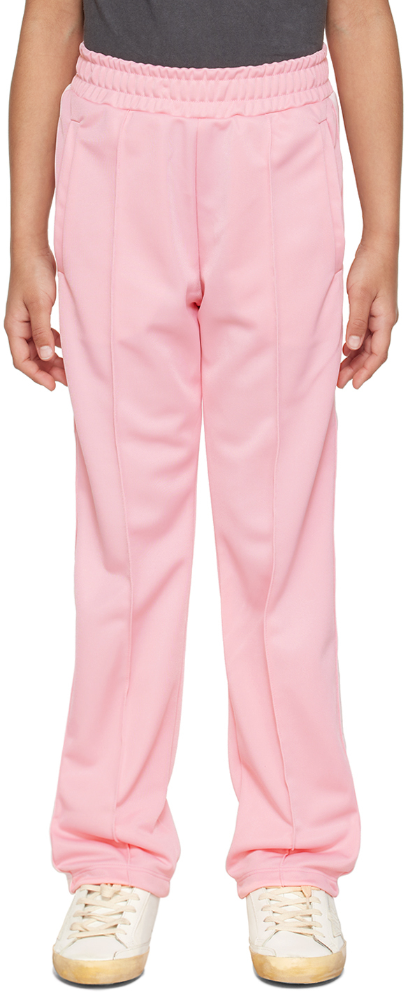 Golden Goose Kids Pink Star Lounge Pants In 80454 Pink/white