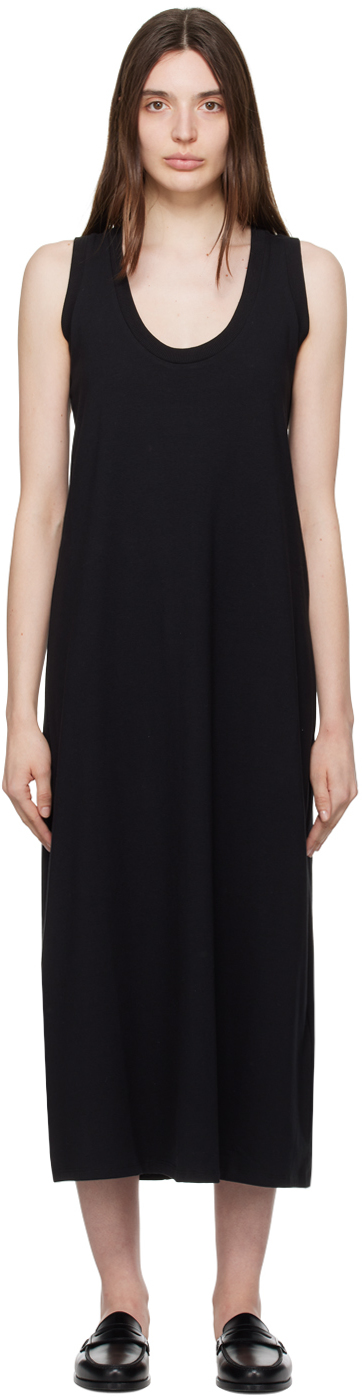 Max Mara Leisure Paraggi Cotton-blend Midi Dress In 004 Black