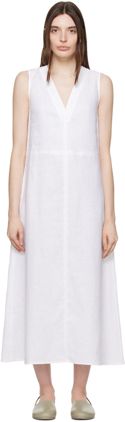 Max Mara White Sofocle Maxi Dress In 004 Optical White